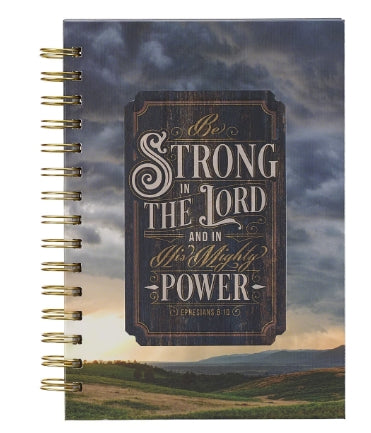 Strong in the Lord New Dawn Large Wirebound Journal - Ephesians 6:10