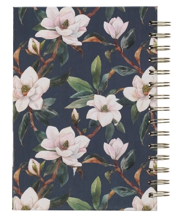 Strength and Dignity Blush Magnolia Large Wirebound Journal - Proverbs 31:25