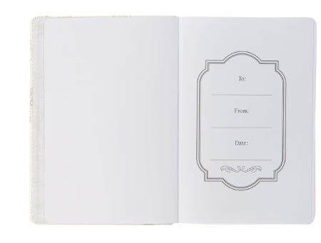 Everything Beautiful White Faux Leather Classic Journal - Ecclesiastes 3:11