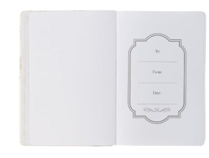 Everything Beautiful White Faux Leather Classic Journal - Ecclesiastes 3:11