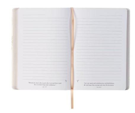 Everything Beautiful White Faux Leather Classic Journal - Ecclesiastes 3:11