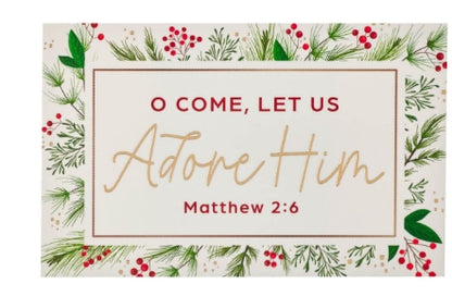 O Come Let Us Adore Him Christmas Pass Around Card Set - Matthew 2:6