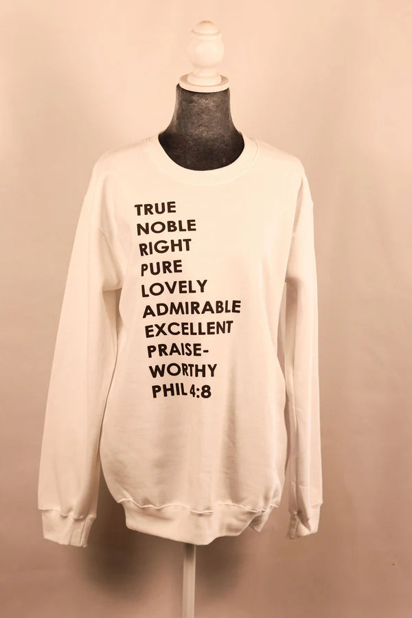 Phil 4:8 Crewneck Sweatshirt