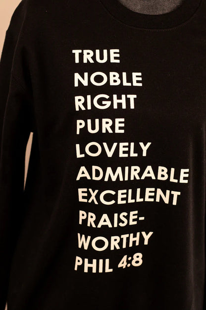 Phil 4:8 Crewneck Sweatshirt