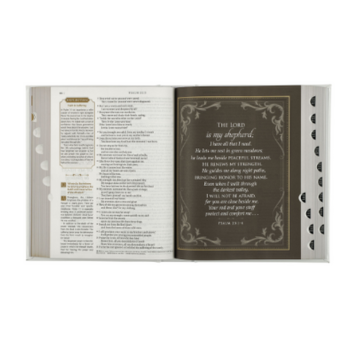 White Faux Leather Hardcover Family Heritage Bible