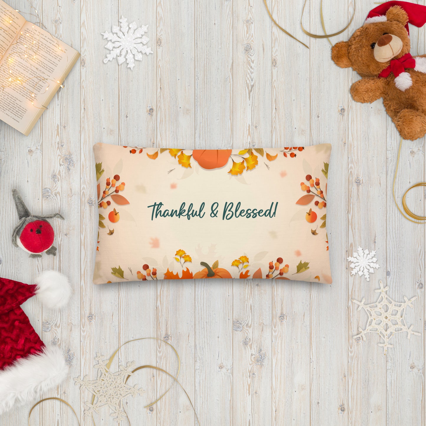 Thankful and Blessed Pillow