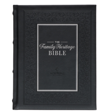 Black Faux Leather Hardcover Family Heritage Bible