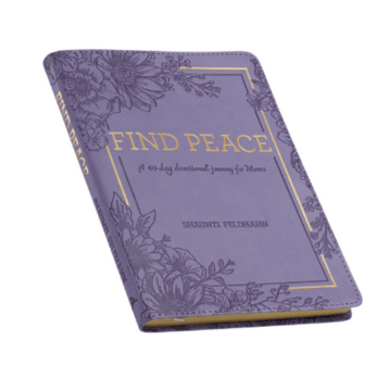 Find Peace Purple Faux Leather Devotional