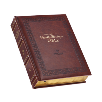 Brown Faux Leather Family Heritage Bible