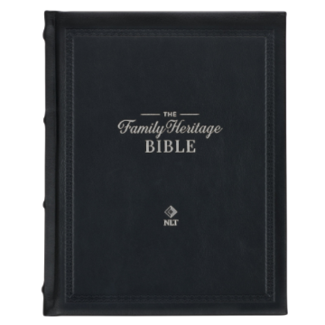 Black Full Grain Leather Family Heritage Bible