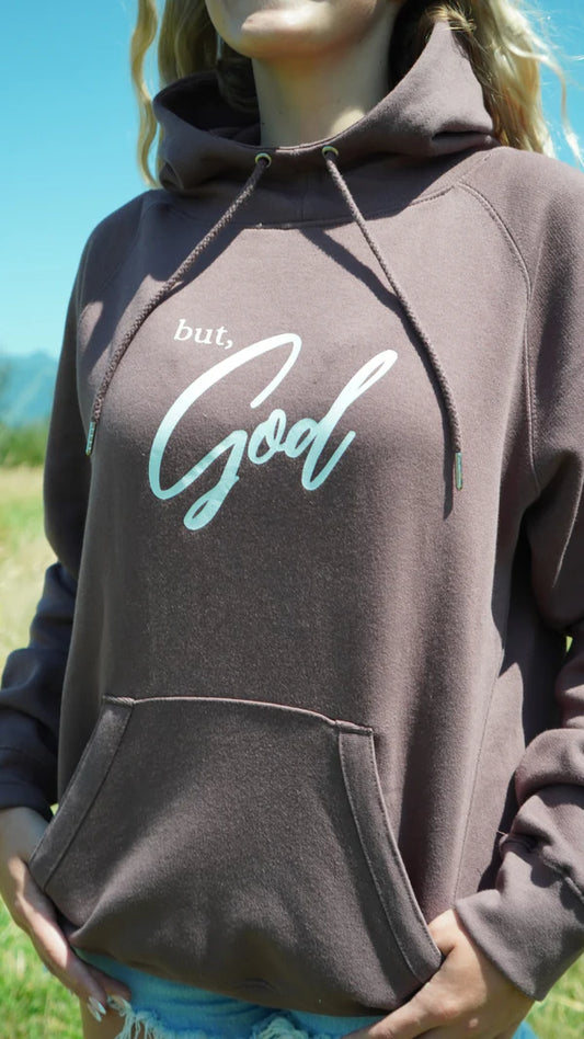 But, God... Java Split-Neck Hoodie w/ Cream Ties