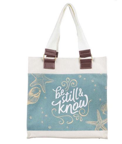 Be Still Canvas Tote Bag - Psalm 46:10