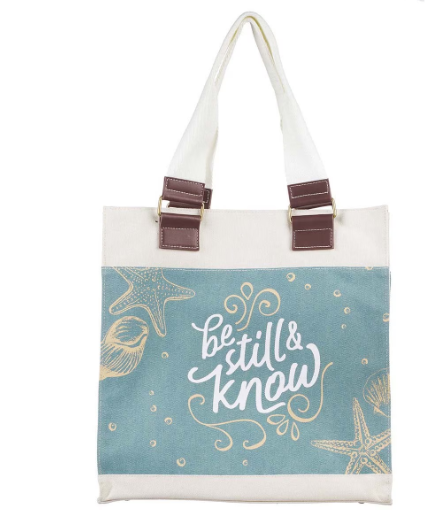 Be Still Canvas Tote Bag - Psalm 46:10