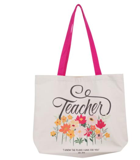 I Know the Plans Teacher Canvas Tote Bag - Jeremiah 29:11