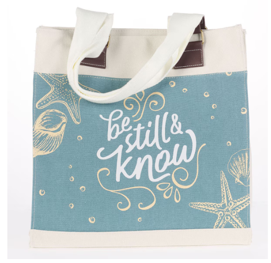 Be Still Canvas Tote Bag - Psalm 46:10