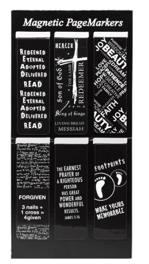 Black and White Magnetic Bookmarks