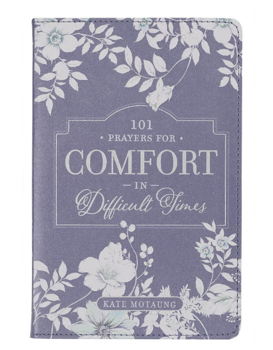 101 Prayers for Comfort in Difficult Times Gray Faux Leather Prayer Book