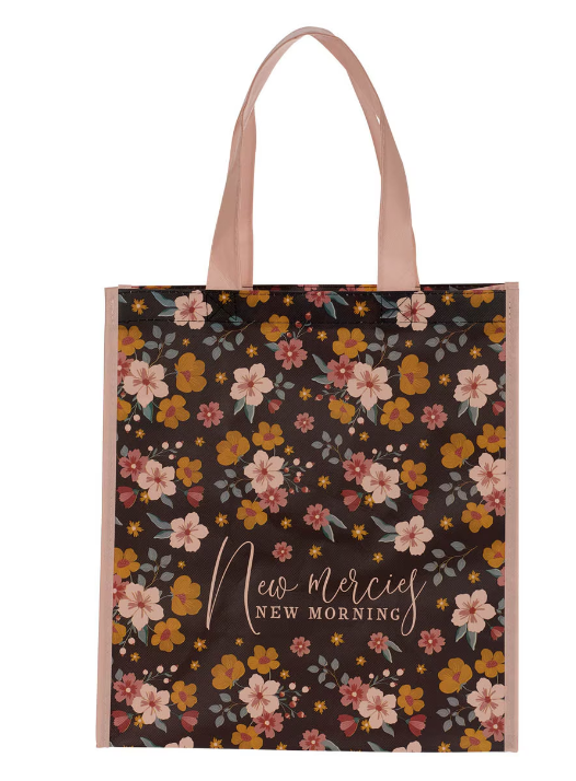 New Mercies New Morning Non-Woven Coated Tote Bag