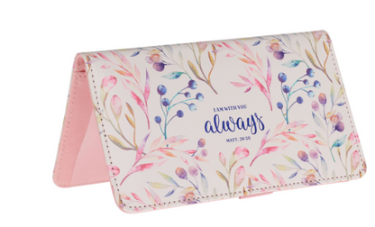 I Am With You Always Faux Leather Checkbook Cover - Matthew 28:20