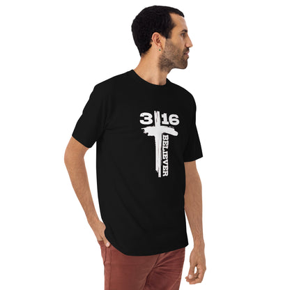 Men’s premium heavyweight tee -John 3:16