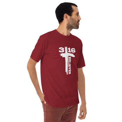 Men’s premium heavyweight tee -John 3:16