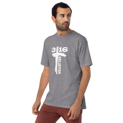 Men’s premium heavyweight tee -John 3:16