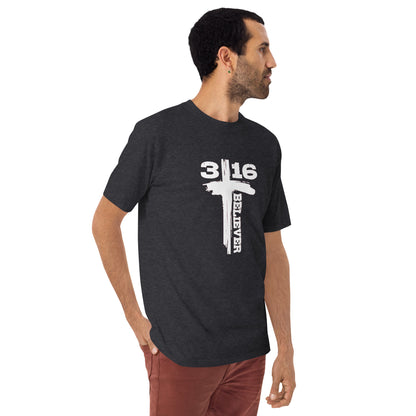 Men’s premium heavyweight tee -John 3:16