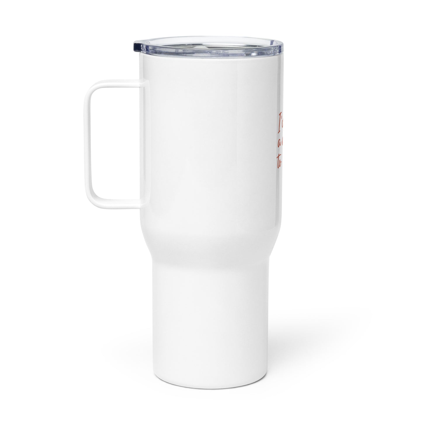 Travel mug with a handle