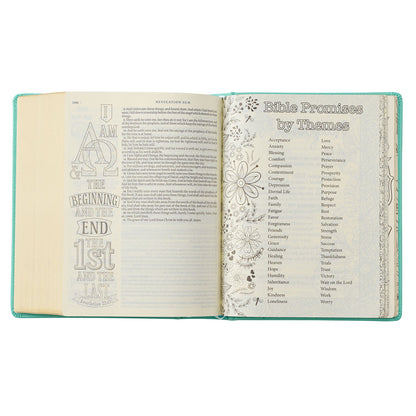 Teal Faux Leather Hardcover KJV My Promise Bible